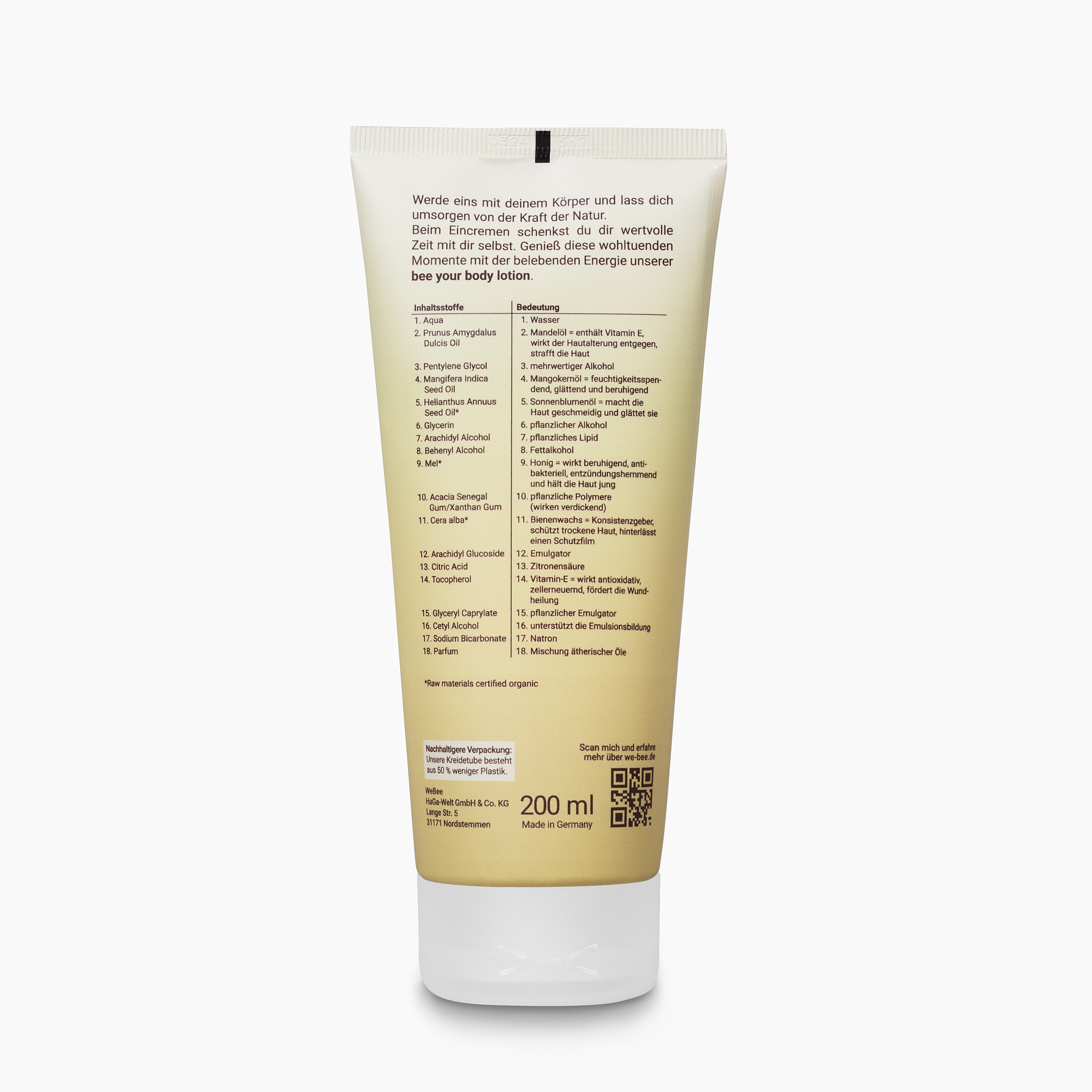 bee your body lotion - honey vanilla